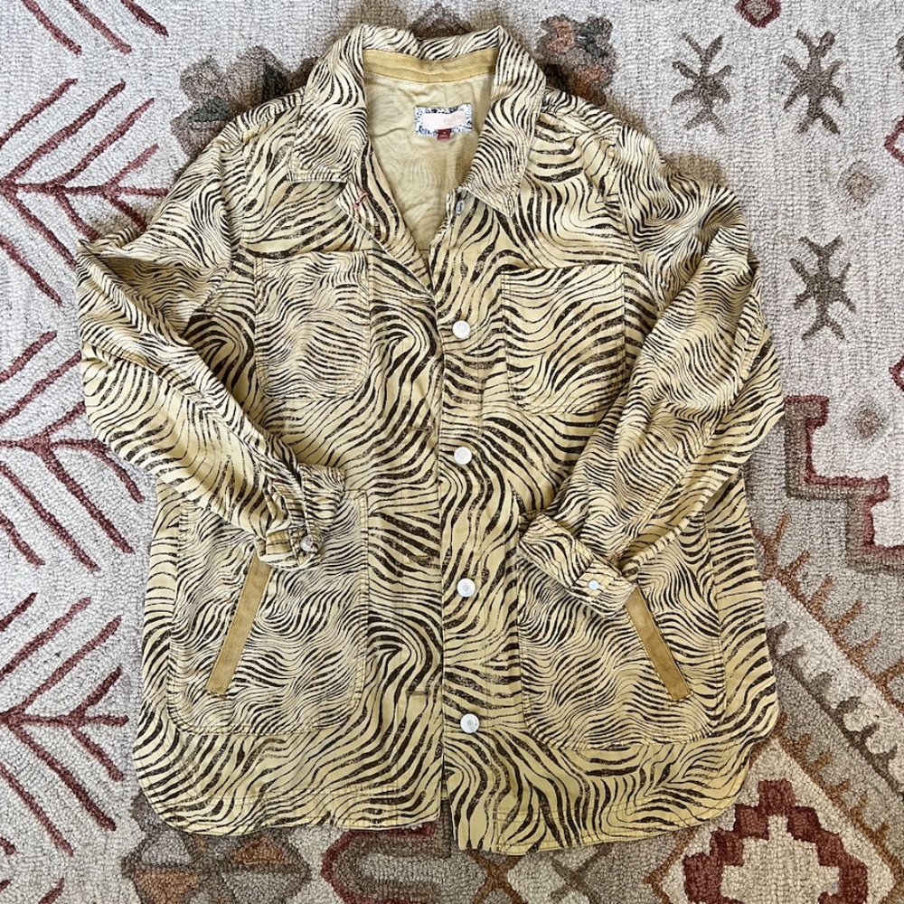 Pilcro (Anthropologie) - Trippy Print Button Down Chore Coat - Size M